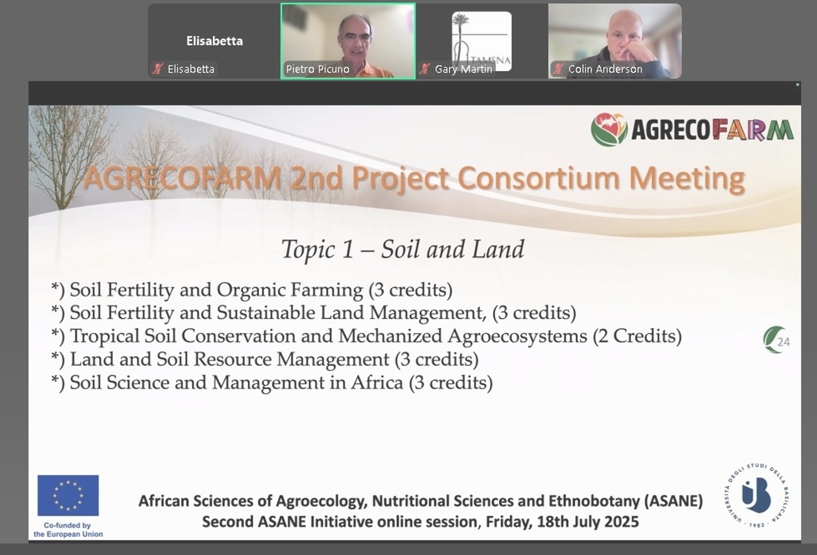AGRECOFARM project consortium meeting